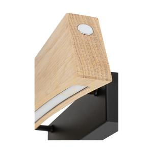 Ziad Wall Sconce, Oiled Oak/Black, 1xLED 11.5 W, 56 cm small 3