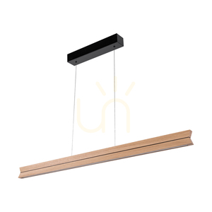 Twin Pendant Light, Oiled Oak/Black, 3xLED, 23 W, Up&Down, 100 cm 0 Twin Pendant Light, Oiled Oak/Black, 3xLED, 23 W, Up&Down, 100 cm small 0