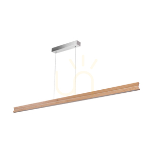 Twin Pendant Light, Oiled Oak/Matte Nickel, 3xLED, 42 W, Up&amp;Down, 160 cm small 0