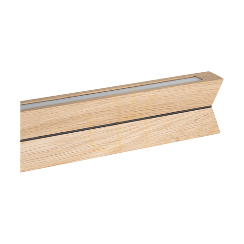 Check Brinova TWIN pendant light 160 cm, oiled oak and black, LED 42 W 3000 K, uplight and downlight