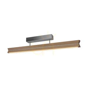 Twin Ceiling Light, Oiled Oak/Matte Nickel, 3xLED, 23 W, 100 cm small 1