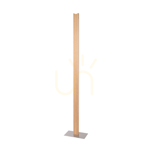 Check Twin Floor Lamp, Oiled Oak/Matte Nickel, 2xLED 36 W, 27 cm