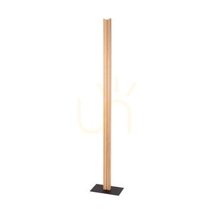 Brinova TWIN LED floor lamp 36 W, oiled oak and black, 151 cm small 0