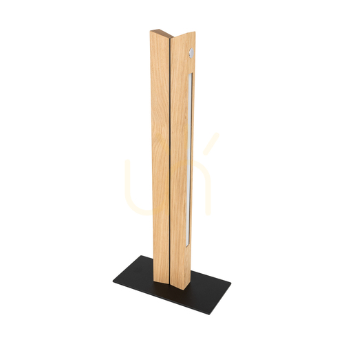 Check Twin Table Lamp, Oiled Oak/Black, 2xLED, 9.5 W, 20 cm