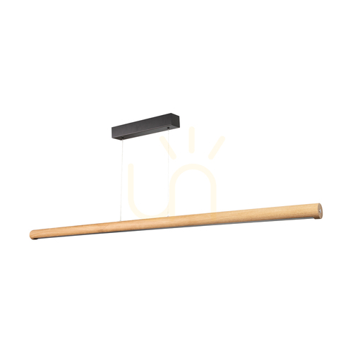 Check Conor Pendant Light, Oiled Oak/Black, 1xLED 45 W, Up&amp;Down, 160 cm