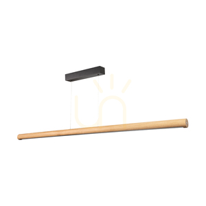 Conor Pendant Light, Oiled Oak/Black, 1xLED 45 W, Up&Down, 160 cm 0 Conor Pendant Light, Oiled Oak/Black, 1xLED 45 W, Up&Down, 160 cm small 0