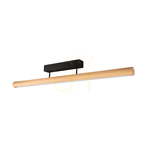 Check Conor Ceiling Light, Oiled Oak/Black, 1xLED 34.5 W, Up&amp;Down, 120 cm