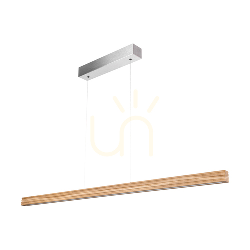 Check Riflet Pendant Light, Oiled Oak/Matte Nickel, 3xLED, 28 W, Up&amp;Down, 120 cm