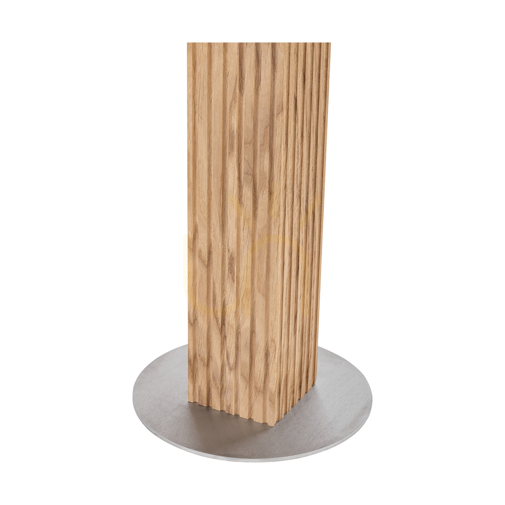 Preview Riflet Table Lamp, Oiled Oak/Matte Nickel, Cream and Silver Lampshade, 1xE27, 36 cm Riflet Table Lamp, Oiled Oak/Matte Nickel, Cream and Silver Lampshade, 1xE27, 36 cm