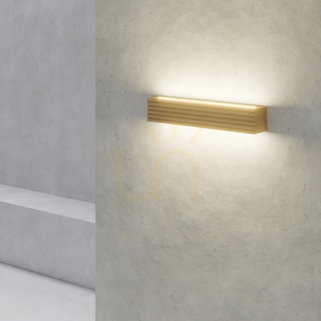 Show Riflet Wall Sconce, Oiled Oak/Aluminum, 2xLED, 13.9 W, 38 cm Riflet Wall Sconce, Oiled Oak/Aluminum, 2xLED, 13.9 W, 38 cm