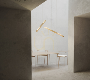Derott Pendant Light, Oiled Oak/Matte Nickel, 3xLED, 56 W, Up&Down, 160 cm 2 Derott Pendant Light, Oiled Oak/Matte Nickel, 3xLED, 56 W, Up&Down, 160 cm small 2