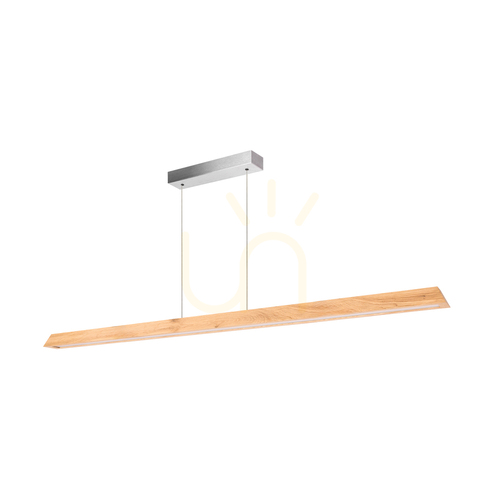 Check Derott Pendant Light, Oiled Oak/Matte Nickel, 3xLED, 56 W, Up&amp;Down, 160 cm