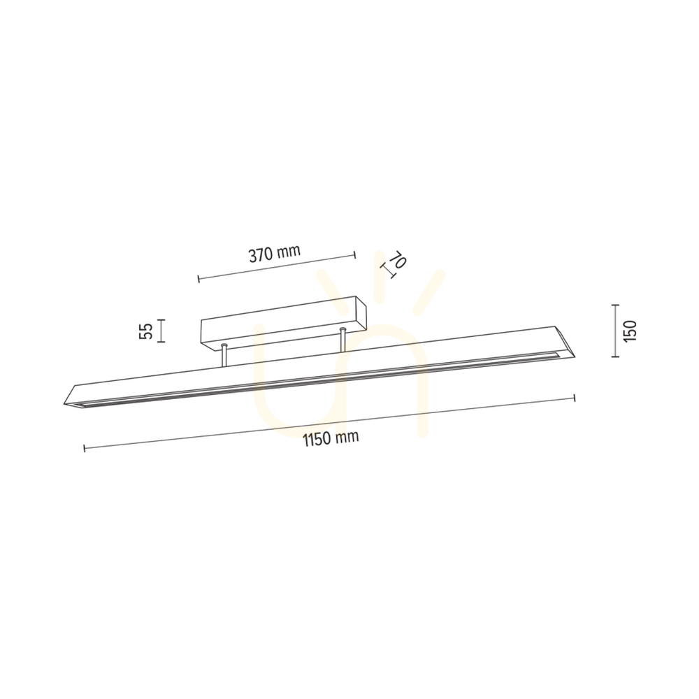Preview Derott Ceiling Light, Oiled Oak/Matte Nickel, 3xLED, 42 W, 115 cm Derott Ceiling Light, Oiled Oak/Matte Nickel, 3xLED, 42 W, 115 cm