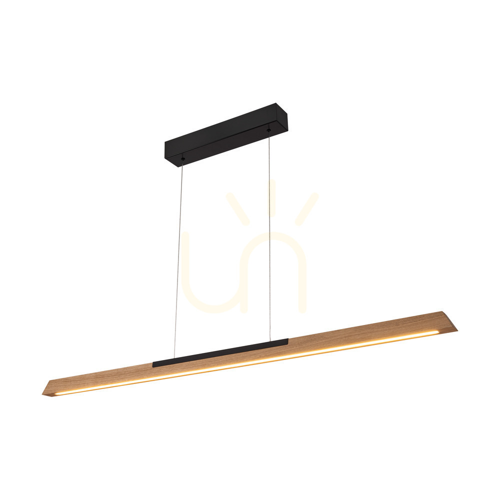 View Jonas Pendant Light, Oiled Oak/Black, 1xLED 17.3 W, Up&Down, 118 cm Jonas Pendant Light, Oiled Oak/Black, 1xLED 17.3 W, Up&Down, 118 cm