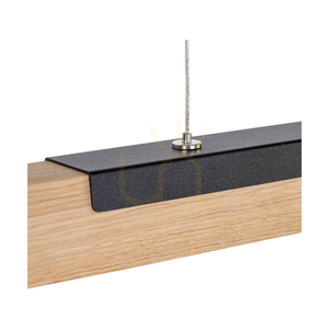 Jonas Pendant Light, Oiled Oak/Black, 1xLED 25 W, Up&Down, 160 cm 1 Jonas Pendant Light, Oiled Oak/Black, 1xLED 25 W, Up&Down, 160 cm small 1