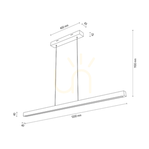 Smal CCT Pendant Light, Oiled Oak, 1xLED, 36.9 W, 120 cm small 4