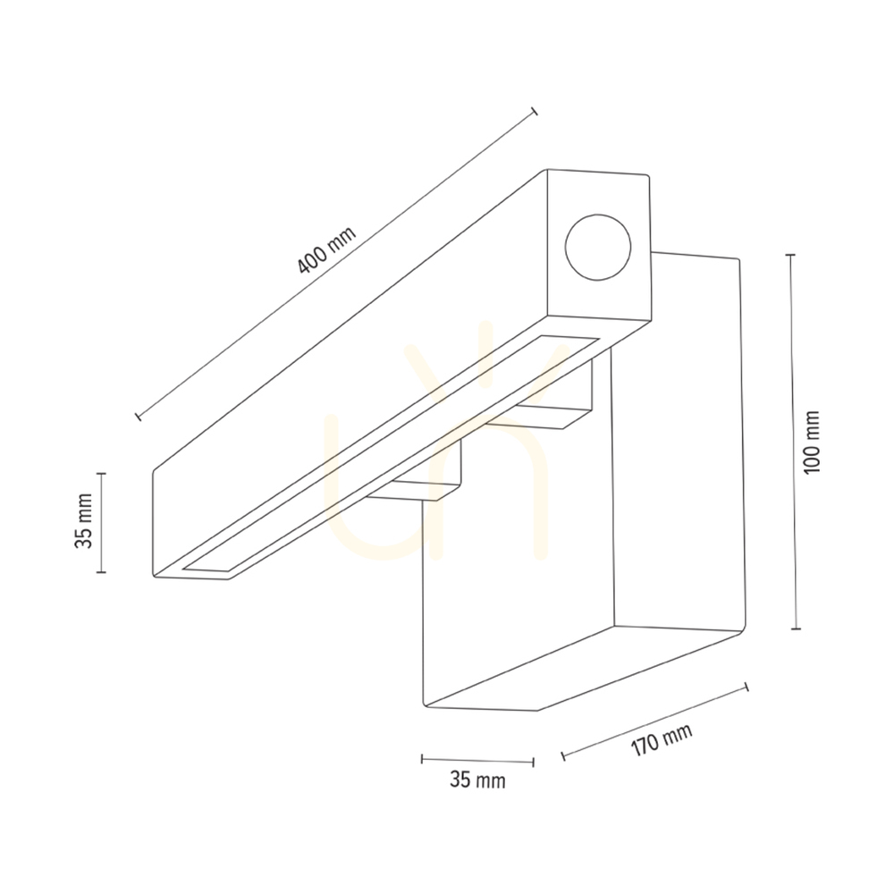 Show Smal CCT Wall Sconce, Oiled Oak, 1xLED 5.4 W, 40 cm Smal CCT Wall Sconce, Oiled Oak, 1xLED 5.4 W, 40 cm