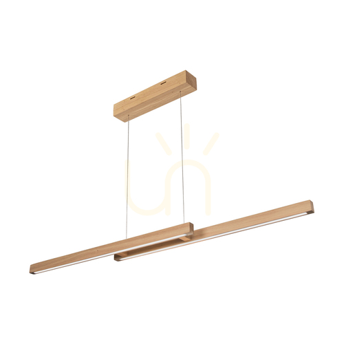 Check Smal CCT Pendant Light, Oiled Oak, 2xLED, 27.2 W, Up&amp;Down, 120 cm