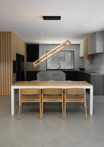 Legno Pendant Light, Oiled Oak/Black, 3xLED, 68 W, Up&amp;Down, 124.5 cm small 4