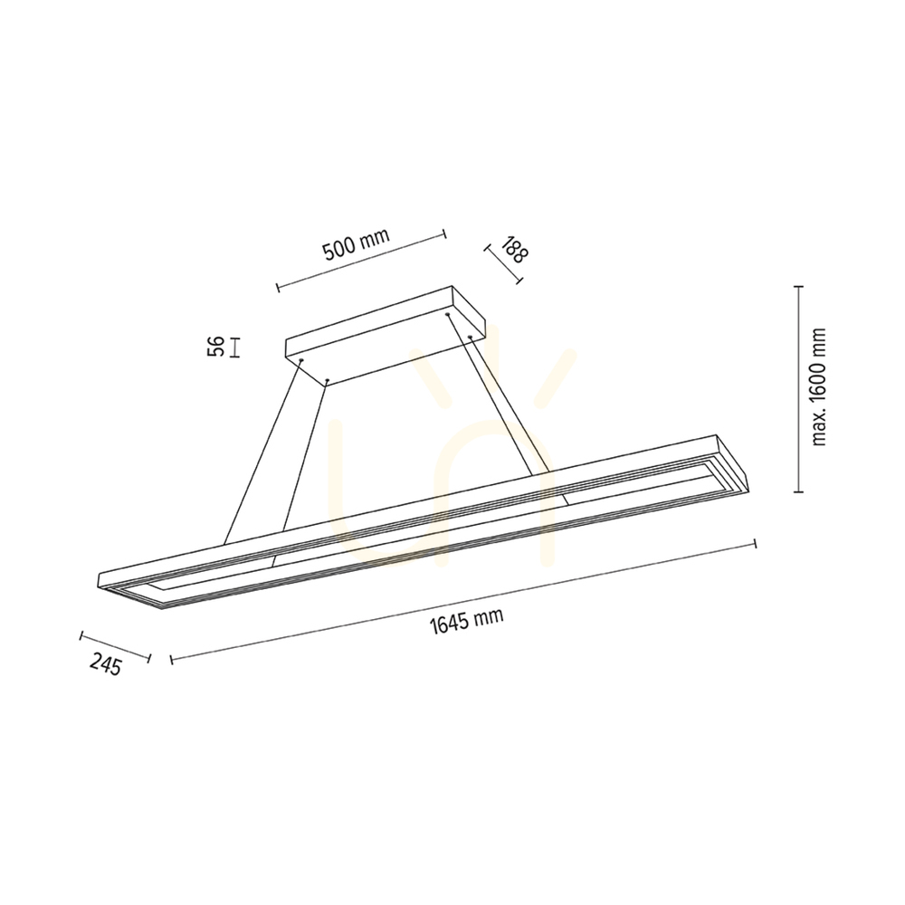 Show Legno Pendant Light, Oiled Oak/Matte Nickel, 3xLED, 80 W, Up&Down, 164.5 cm Legno Pendant Light, Oiled Oak/Matte Nickel, 3xLED, 80 W, Up&Down, 164.5 cm