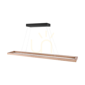 Legno Pendant Light, Oiled Oak/Black, 3xLED, 80 W, Up&amp;Down, 164.5 cm small 2