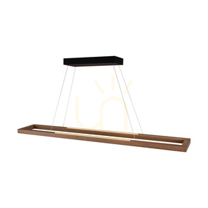 Legno Pendant Light, Oiled Oak/Black, 3xLED, 80 W, Up&amp;Down, 164.5 cm small 3