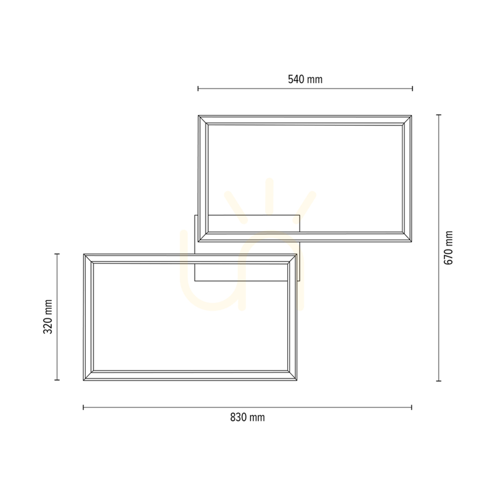 Display Ramme Ceiling Light / Wall Sconce, Oiled Oak, 2xLED, 48 W, 83 cm Ramme Ceiling Light / Wall Sconce, Oiled Oak, 2xLED, 48 W, 83 cm