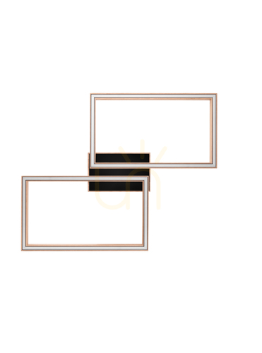 Check Ramme Ceiling Light / Wall Sconce, Oiled Oak/Black, 2xLED, 48 W, 83 cm