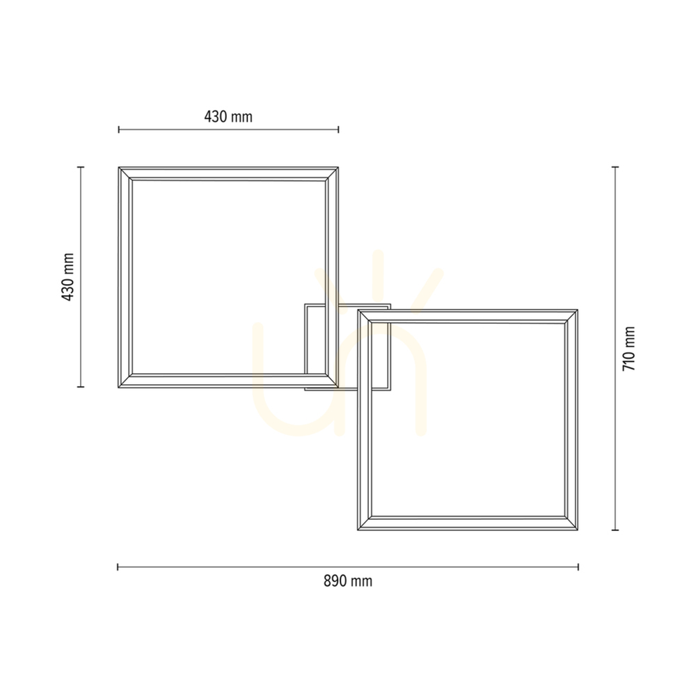 Show Ramme Ceiling Light / Wall Sconce, Oiled Oak/Black, 2xLED, 48 W, 89 cm Ramme Ceiling Light / Wall Sconce, Oiled Oak/Black, 2xLED, 48 W, 89 cm
