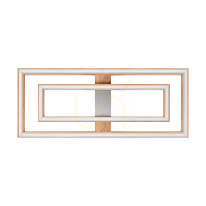 Ramme Ceiling Light / Wall Sconce, Oiled Oak/Matte Nickel, 2xLED, 55.5 W, 83.7 cm 0 Ramme Ceiling Light / Wall Sconce, Oiled Oak/Matte Nickel, 2xLED, 55.5 W, 83.7 cm small 0