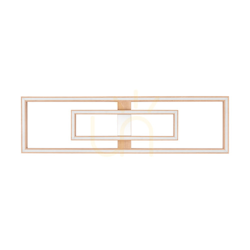Check Ramme Ceiling Light / Wall Sconce, Oiled Oak/Matte Nickel, 2xLED, 67.5 W, 123.7 cm