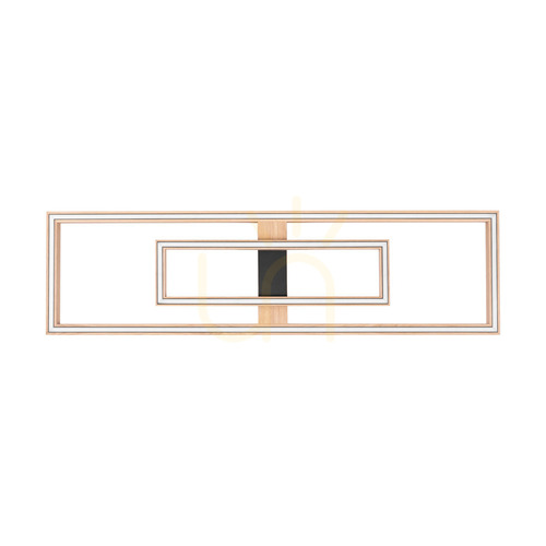 Check Ramme Ceiling Light / Wall Sconce, Oiled Oak/Black, 2xLED, 67.5 W, 123.7 cm