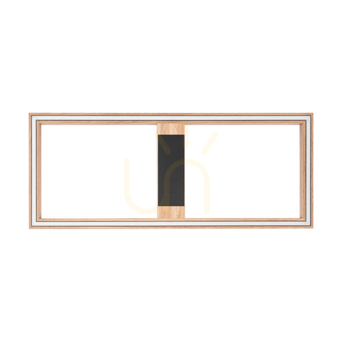 Check Ramme Ceiling Light / Wall Sconce, Oiled Oak/Black, 1xLED 33 W, 83.7 cm
