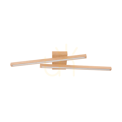 Check Linus Ceiling Light / Wall Sconce, Oiled Oak, 2xLED, 18 W, 87.5 cm
