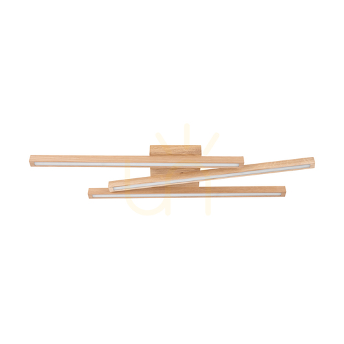 Check Linus Ceiling Light / Wall Sconce, Oiled Oak, 3xLED, 29 W, 84.5 cm