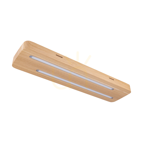 Check Neele Ceiling Light / Wall Sconce, Oiled Oak, 2xLED, 12 W, 55 cm