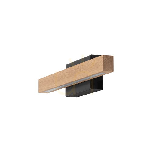 Check Aqua Luce Wall Sconce, Oiled Oak/Black, 1xLED 6 W, 40 cm