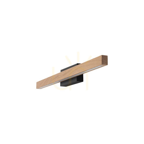 Check Aqua Luce Wall Sconce, Oiled Oak/Black, 1xLED 9 W, 60 cm