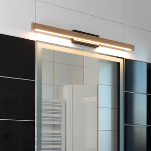 Aqua Luce Wall Sconce, Oiled Oak/Black, 1xLED 12 W, 80 cm 2 Aqua Luce Wall Sconce, Oiled Oak/Black, 1xLED 12 W, 80 cm small 2