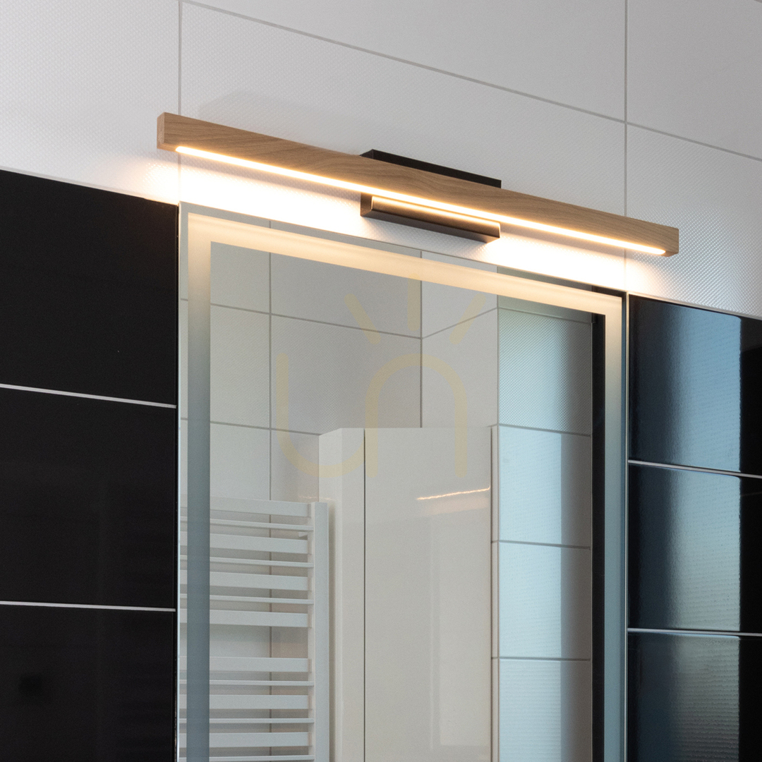 Preview Aqua Luce Wall Sconce, Oiled Oak/Black, 1xLED 12 W, 80 cm Aqua Luce Wall Sconce, Oiled Oak/Black, 1xLED 12 W, 80 cm