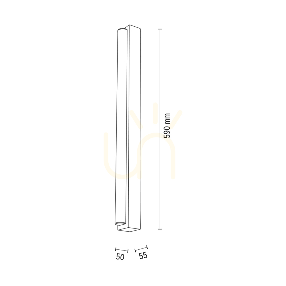Display Aqua Luce Wall Sconce, Oiled Oak, 1xLED 9 W, 59 cm Aqua Luce Wall Sconce, Oiled Oak, 1xLED 9 W, 59 cm