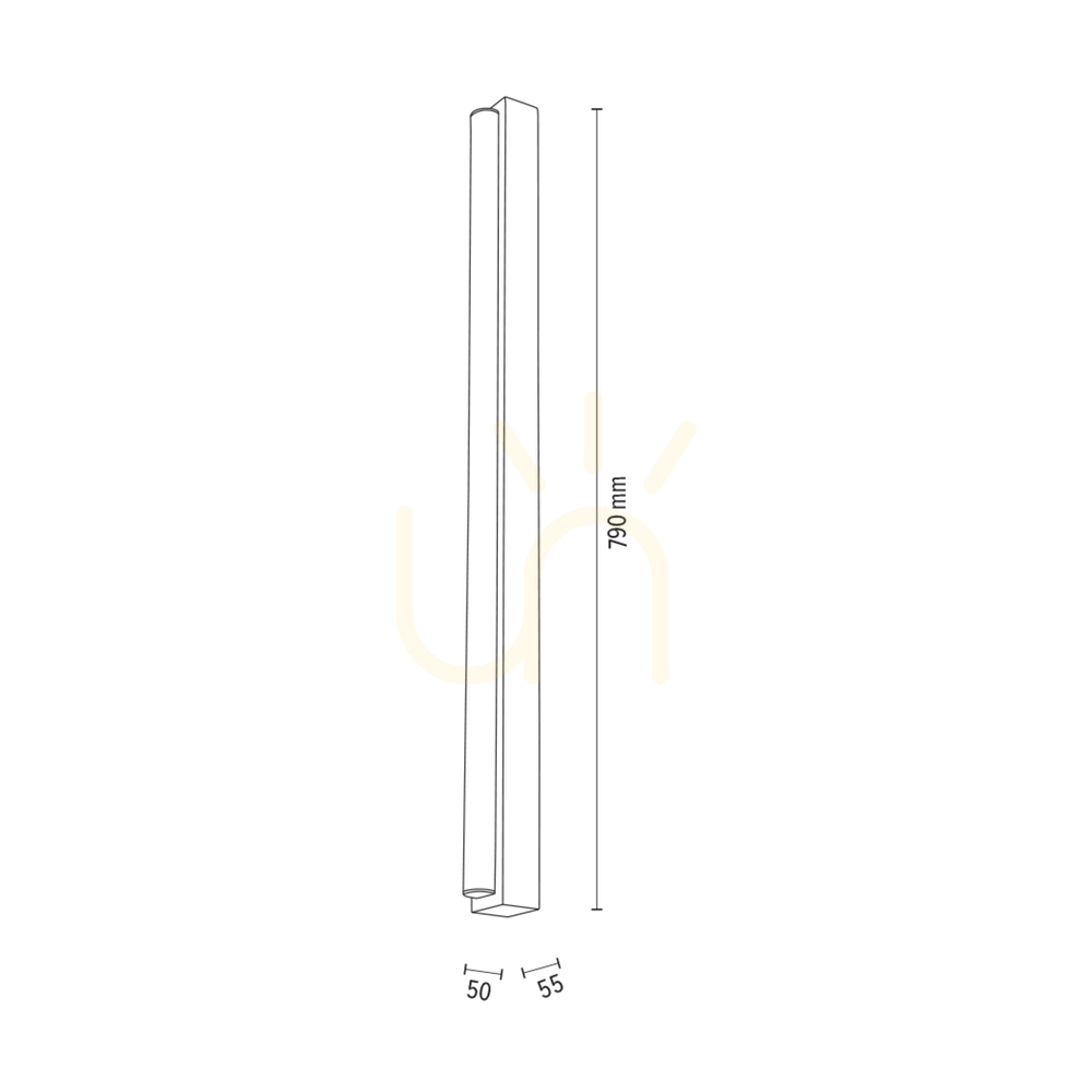 Display Aqua Luce Wall Sconce, Oiled Oak, 1xLED, 12 W, 79 cm Aqua Luce Wall Sconce, Oiled Oak, 1xLED, 12 W, 79 cm
