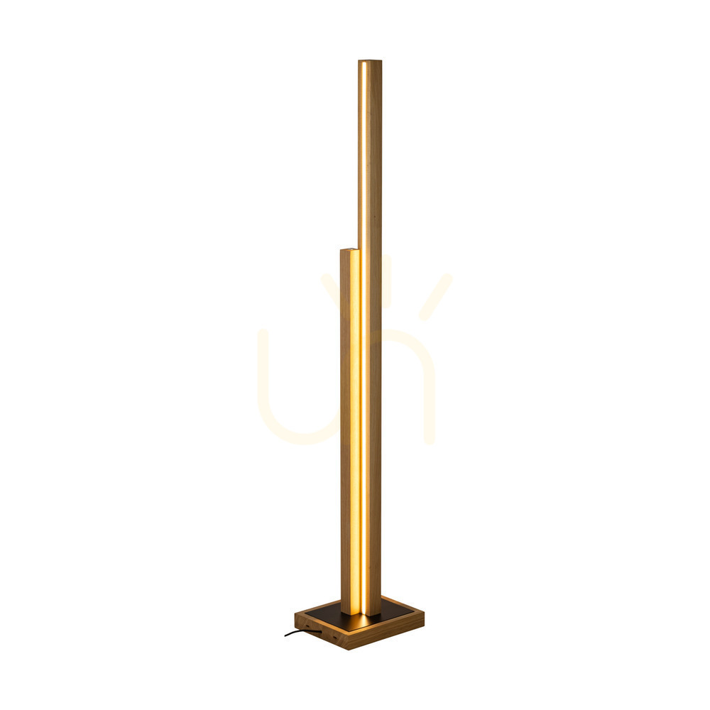View Soho Floor Lamp, Oiled Oak/Black, 2xLED, 37.5 W, 28 cm Soho Floor Lamp, Oiled Oak/Black, 2xLED, 37.5 W, 28 cm