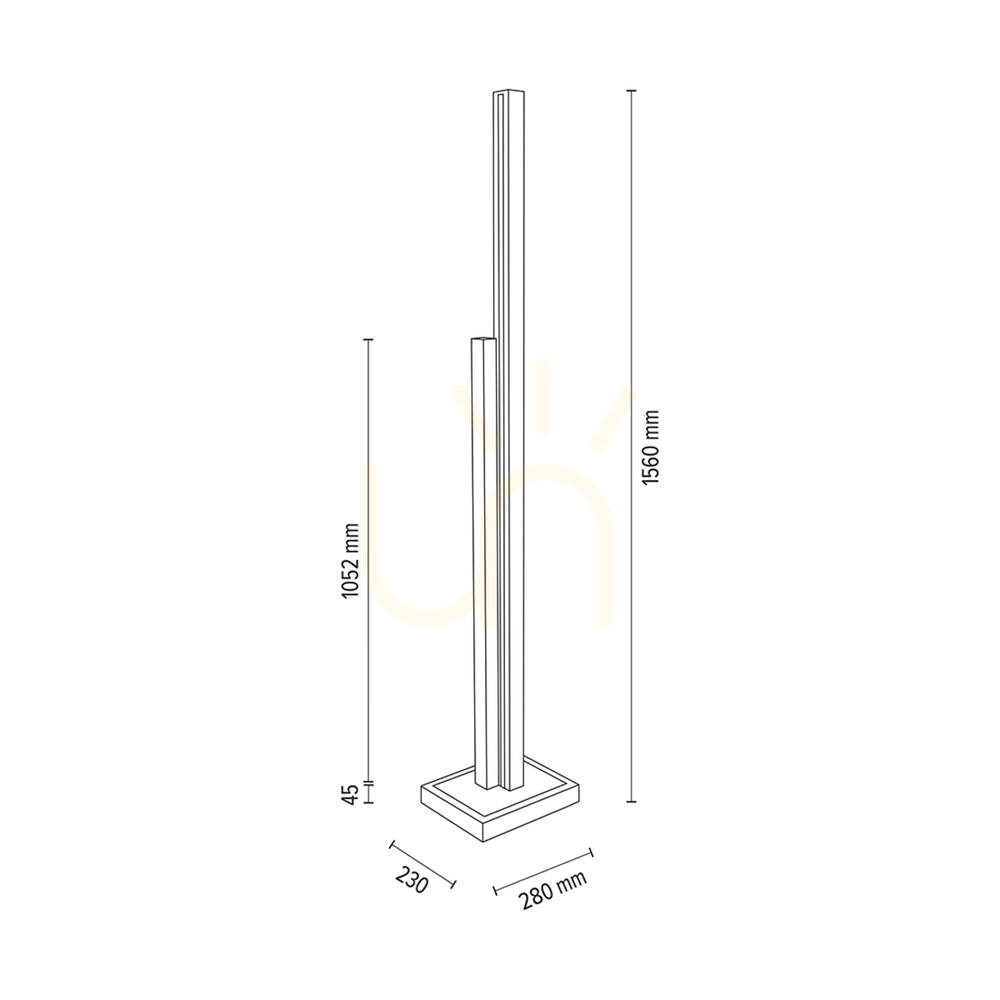 Show Soho Floor Lamp, Oiled Oak/Black, 2xLED, 37.5 W, 28 cm Soho Floor Lamp, Oiled Oak/Black, 2xLED, 37.5 W, 28 cm