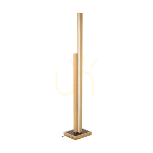 Check Soho Floor Lamp, Oiled Oak/Black, 2xLED, 37.5 W, 28 cm