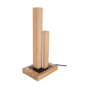 Soho Table Lamp, Oiled Oak/Black, 2xLED 10 W, 21.5 cm 0 Soho Table Lamp, Oiled Oak/Black, 2xLED 10 W, 21.5 cm small 0
