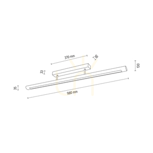 Razmus Ceiling Light, Oiled Oak/Matte Nickel, 1xLED 28 W, 98 cm small 1