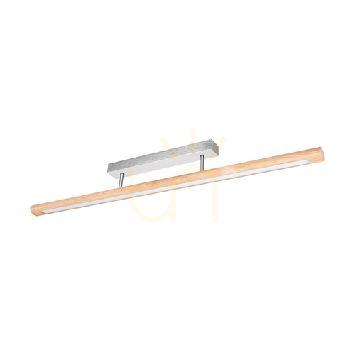 Check Razmus Ceiling Light, Oiled Oak/Matte Nickel, 1xLED 28 W, 98 cm