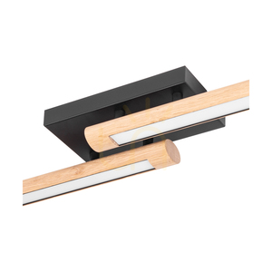 Razmus Ceiling Light, Oiled Oak/Black, 2xLED, 31 W, 107 cm 2 Razmus Ceiling Light, Oiled Oak/Black, 2xLED, 31 W, 107 cm small 2