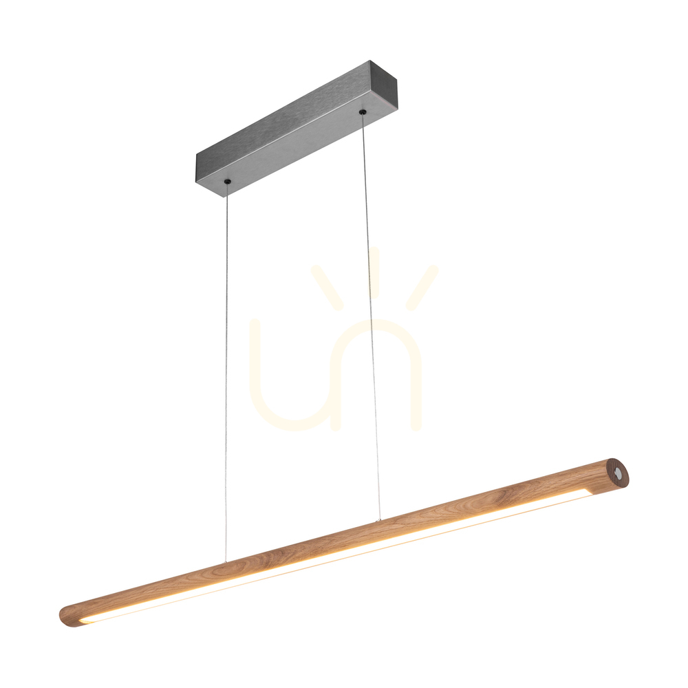 View Razmus Pendant Light, Oiled Oak/Matte Nickel, 1xLED 28 W, Up&Down, 98 cm Razmus Pendant Light, Oiled Oak/Matte Nickel, 1xLED 28 W, Up&Down, 98 cm